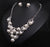 Elegant Simulated Pearl and Crystal Necklace & Earring Sets