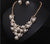 Elegant Simulated Pearl and Crystal Necklace & Earring Sets