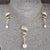 Elegant Simulated Pearl and Crystal Necklace & Earring Sets