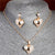 Elegant Simulated Pearl and Crystal Necklace & Earring Sets