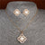 Elegant Simulated Pearl and Crystal Necklace & Earring Sets
