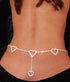 Rhinestone Heart to Heart Body Waist Chain