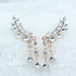 Rhinestone Angel Wing Stud Earrings
