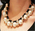 Imitation Pearl Rhinestone Choker Necklace