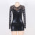 Black Lace & Faux Leather Lingerie Dress