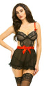 Black and Red Plus Size Lingerie