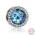 925 Sterling Silver 10 Colors Crystal Radiant Hearts Charms