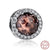 925 Sterling Silver 10 Colors Crystal Radiant Hearts Charms