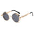 Vintage Designer Metal Round Frame Steampunk Sunglasses