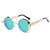 Vintage Designer Metal Round Frame Steampunk Sunglasses