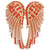 Crystal Angel Wings Brooch Pin and Pendant