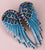 Crystal Angel Wings Brooch Pin and Pendant