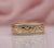 Rose Gold Double Row Inlay Natural Hollow Ring