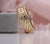 Rose Gold Double Row Inlay Natural Hollow Ring