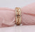 Rose Gold Double Row Inlay Natural Hollow Ring