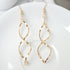 Fashion Double Long Wave Loop Earrings