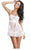 Dress and G String White Sheer Sexy Lace Lingerie