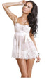 Dress and G String White Sheer Sexy Lace Lingerie