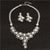 Elegant Simulated Pearl and Crystal Necklace & Earring Sets