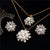 Elegant Simulated Pearl and Crystal Necklace & Earring Sets