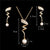 Elegant Simulated Pearl and Crystal Necklace & Earring Sets