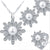 Elegant Simulated Pearl and Crystal Necklace & Earring Sets