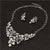 Elegant Simulated Pearl and Crystal Necklace & Earring Sets
