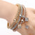 Rose Gold/Silver/Gold 3 pcs Bangles Charm Bracelet