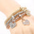 Rose Gold/Silver/Gold 3 pcs Bangles Charm Bracelet