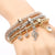Rose Gold/Silver/Gold 3 pcs Bangles Charm Bracelet