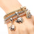 Rose Gold/Silver/Gold 3 pcs Bangles Charm Bracelet