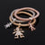 Rose Gold/Silver/Gold 3 pcs Bangles Charm Bracelet