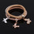 Rose Gold/Silver/Gold 3 pcs Bangles Charm Bracelet