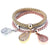 Rose Gold/Silver/Gold 3 pcs Bangles Charm Bracelet