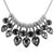 Crystal Pendants and Chain Collar Necklace