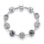 Silver Crystal Bead Charm Bracelet