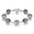 Silver Crystal Bead Charm Bracelet