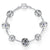 Silver Crystal Bead Charm Bracelet