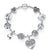 Silver Crystal Bead Charm Bracelet