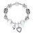 Silver Crystal Bead Charm Bracelet