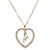 Initial Letter Rhinestone Love Heart Necklaces