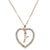 Initial Letter Rhinestone Love Heart Necklaces