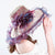 Organza Floral Ruffles Wide Brim Hat