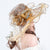 Organza Floral Ruffles Wide Brim Hat