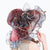Organza Floral Ruffles Wide Brim Hat