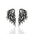 Gothic Feather Angel Wings Stud Earrings