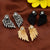 Gothic Feather Angel Wings Stud Earrings