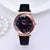 Rose Gold Leather Quartz Ladies Wristwatch