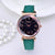Rose Gold Leather Quartz Ladies Wristwatch