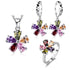 High Quality 925 Sterling Silver Multicolor Crystal Jewelry Set